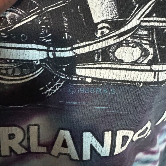 Vintage Harley Davidson Shirt Mens Large Tie Dye Dream Catcher Dick Farmers 90s - Picture 9 of 13